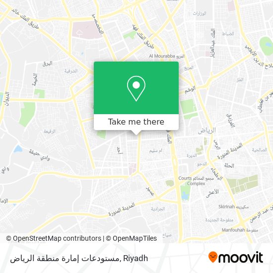 مستودعات إمارة منطقة الرياض map