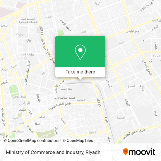 Ministry of Commerce and Industry map