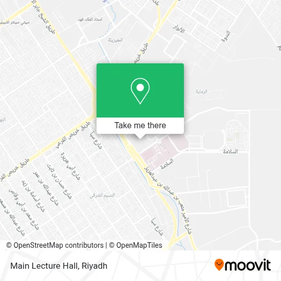 Main Lecture Hall map