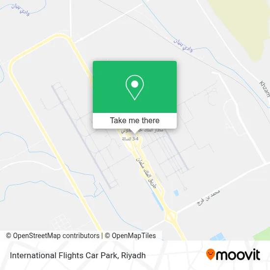 International Flights Car Park map