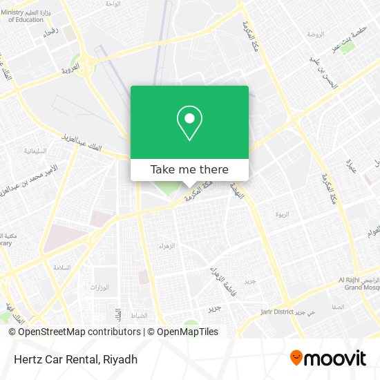 Hertz Car Rental map