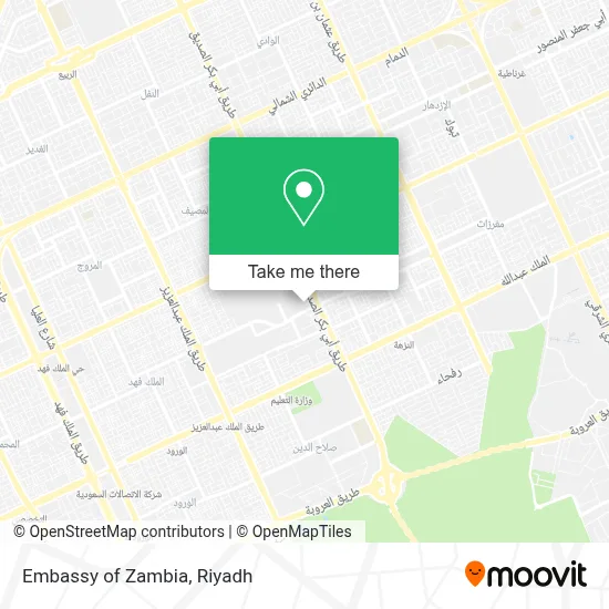 Embassy of Zambia map