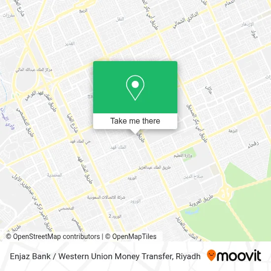 Enjaz Bank / Western Union Money Transfer map