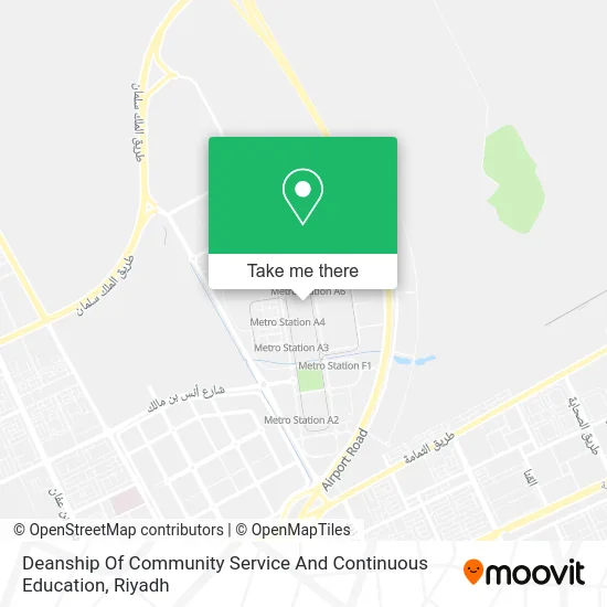 Deanship of Community Service and Continuous Education map