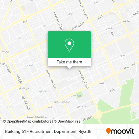 Building 61 - Recruitment Department map