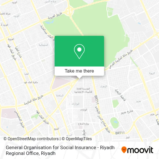 General Organisation for Social Insurance - Riyadh Regional Office map
