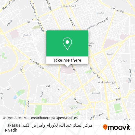 Takasusi مركز الملك عبد الله للأورام وأمراض الكبد map