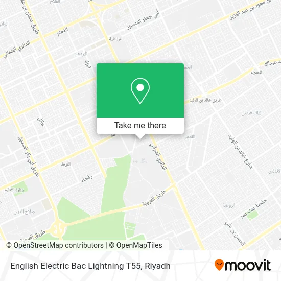 English Electric Bac Lightning T55 map