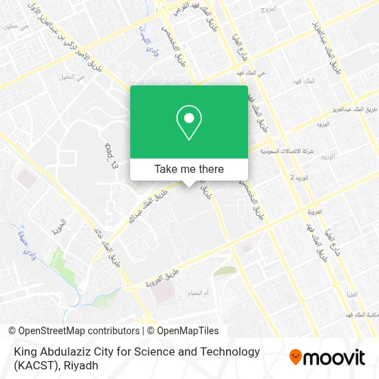 King Abdulaziz City for Science and Technology (KACST) map