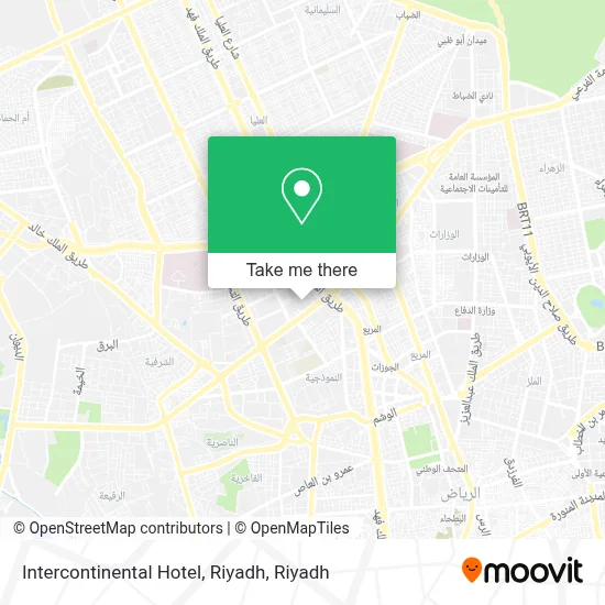 Intercontinental Hotel, Riyadh map