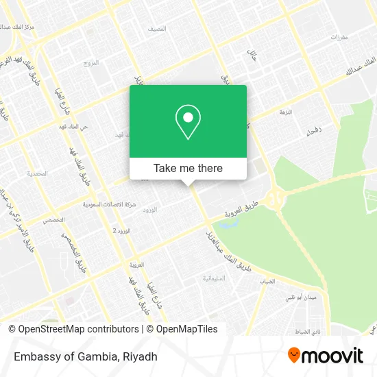 Embassy of Gambia map