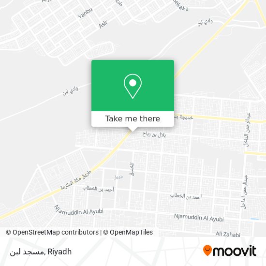 مسجد لبن map