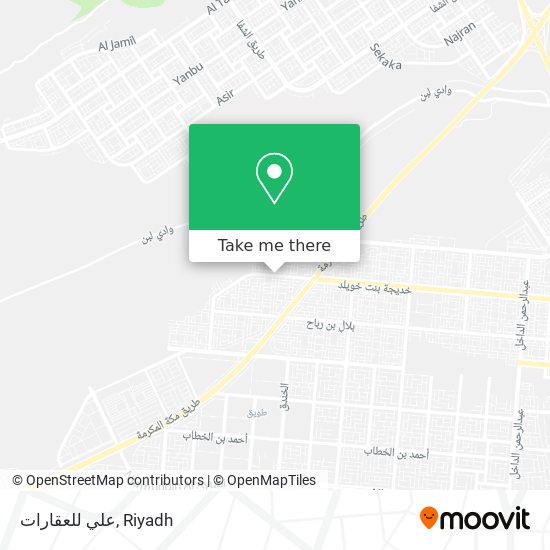 علي للعقارات map