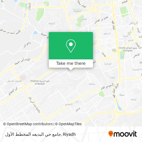 جامع حي البديعه المخطط الأول map