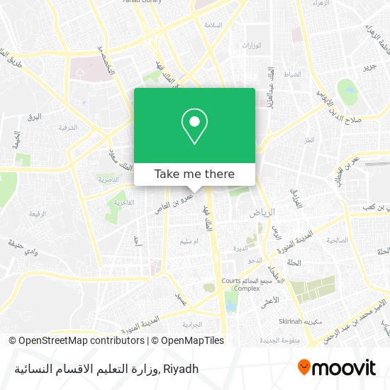 وزارة التعليم الاقسام النسائية map