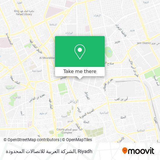الشركة العربية للاتصالات المحدودة map