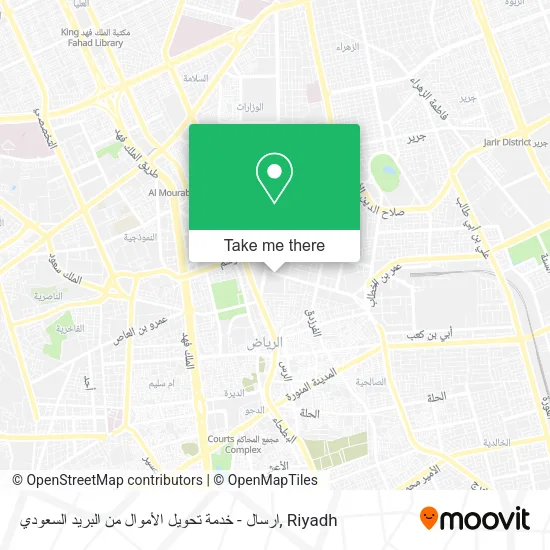 ارسال - خدمة تحويل الأموال من البريد السعودي map