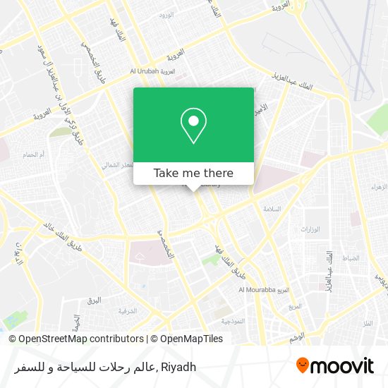 عالم رحلات للسياحة و للسفر map