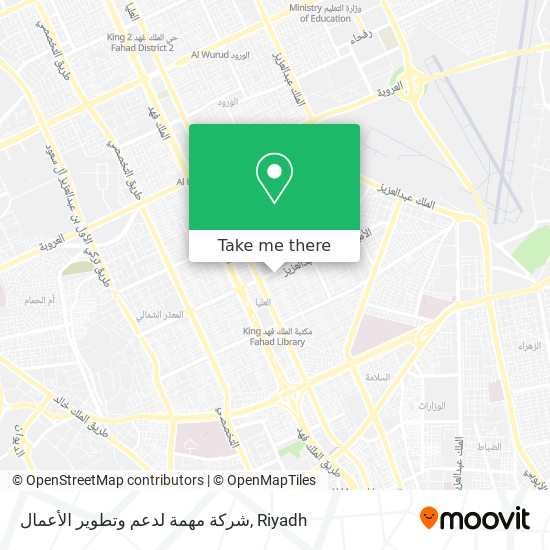 شركة مهمة لدعم وتطوير الأعمال map