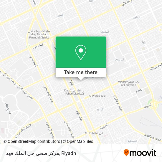 مركز صحي حي الملك فهد map