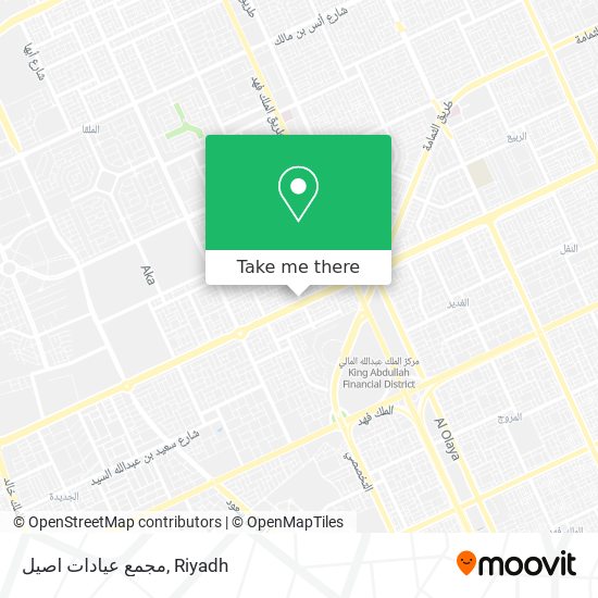 مجمع عيادات اصيل map