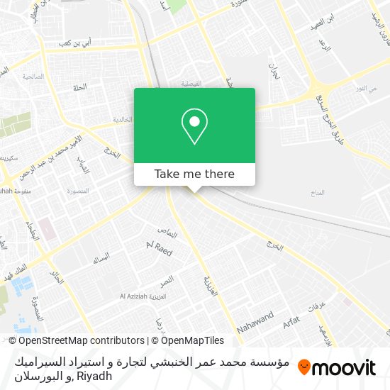 مؤسسة محمد عمر الخنبشي لتجارة و استيراد السيراميك و البورسلان map