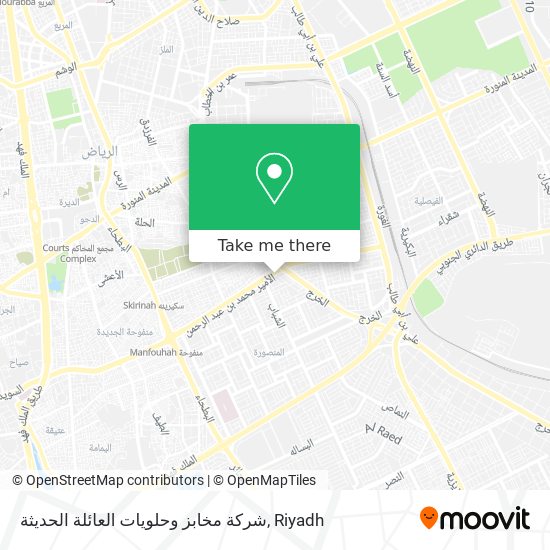 شركة مخابز وحلويات العائلة الحديثة map