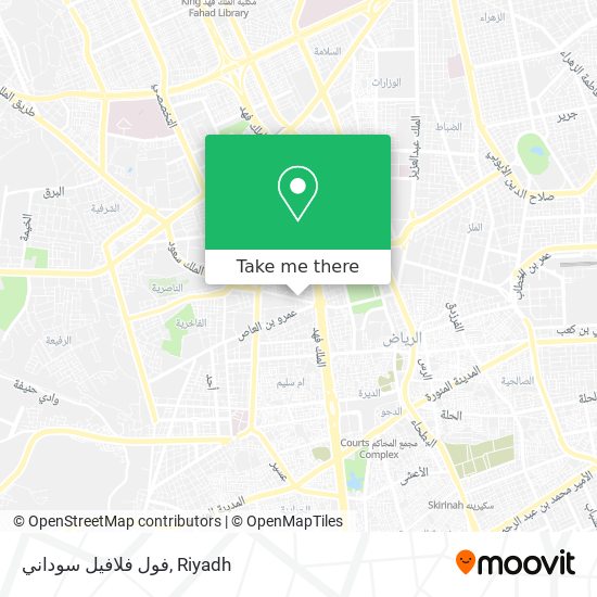 فول فلافيل سوداني map