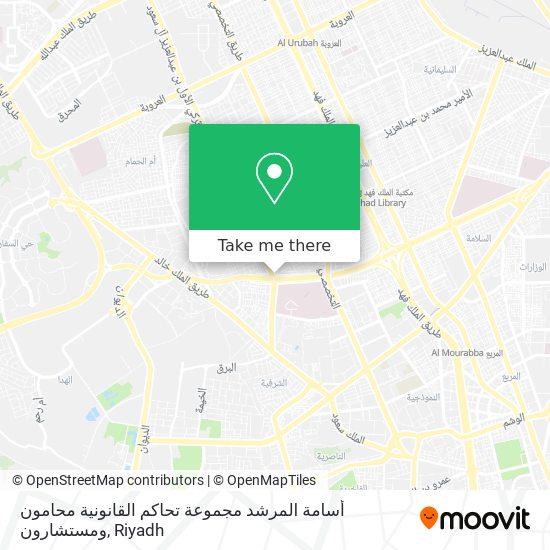 أسامة المرشد مجموعة تحاكم القانونية محامون ومستشارون map