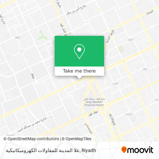 علا المدينة للمقاولات الكهروميكانيكية map