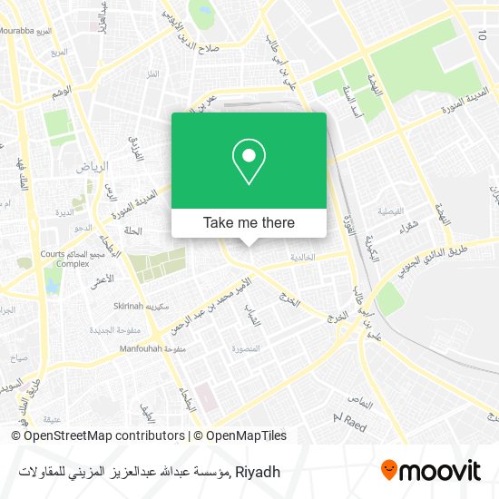 مؤسسة عبدالله عبدالعزيز المزيني للمقاولات map