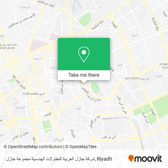 شركة جازل العربية للمقاولات الهندسية مجموعة جازل map