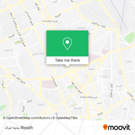 مدينه تبوك map