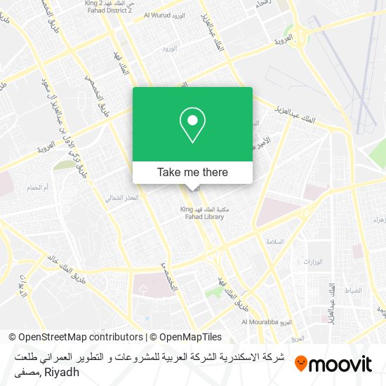 شركة الاسكندرية الشركة العربية للمشروعات و التطوير العمراني طلعت مصفى map