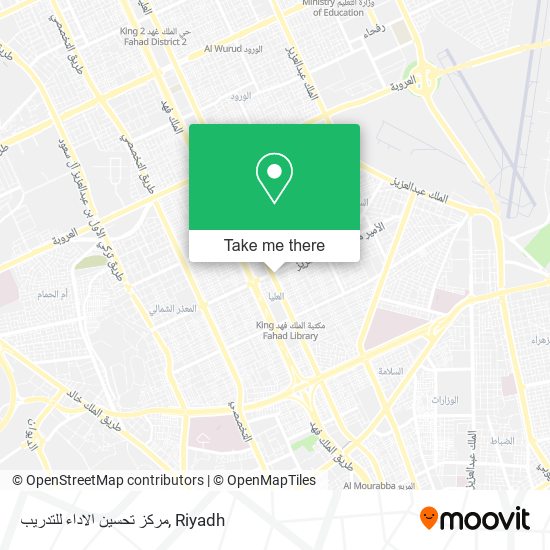 مركز تحسين الاداء للتدريب map