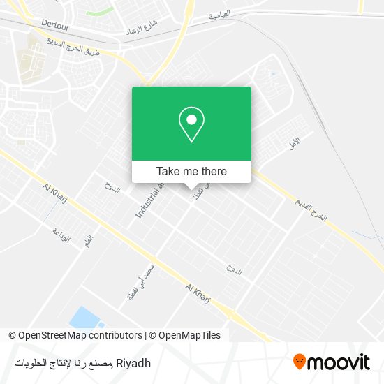 مصنع رنا لإنتاج الحلويات map