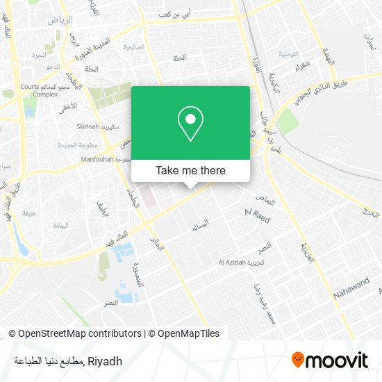 مطابع دنيا الطباعة map