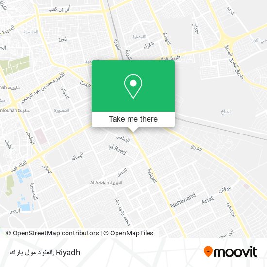 العنود مول بارك map