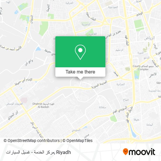 مركز الخدمة - غسيل السيارات map