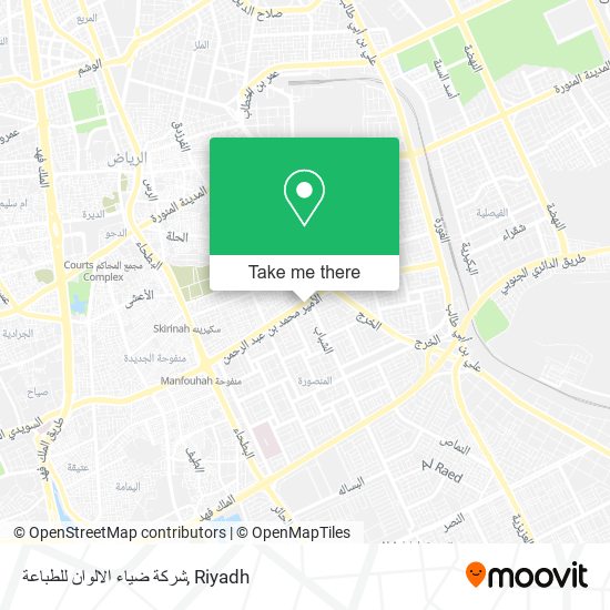 شركة ضياء الالوان للطباعة map