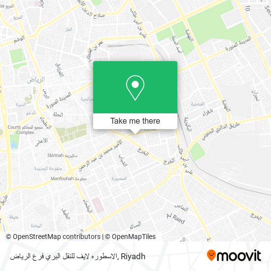 الاسطوره لايف للنقل البري فرع الرياض map