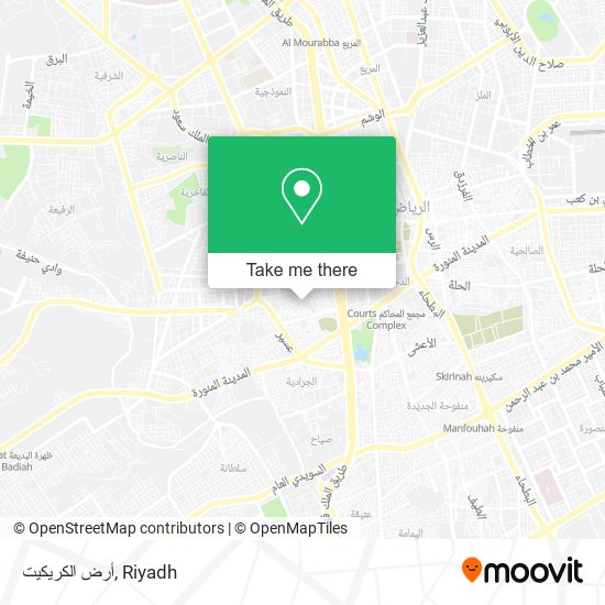 أرض الكريكيت map