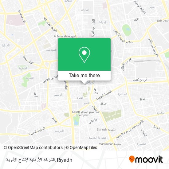 الشركة الأردنية لإنتاج الأدوية map