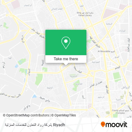 شركة رواد التعاون للخدمات المنزلية map