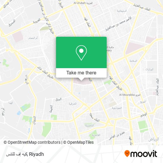 كيه إف للتنس map