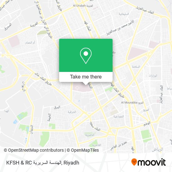 KFSH & RC الهندسة السريرية map