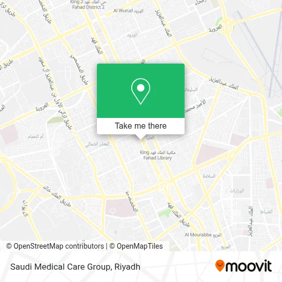 Saudi Medical Care Group map