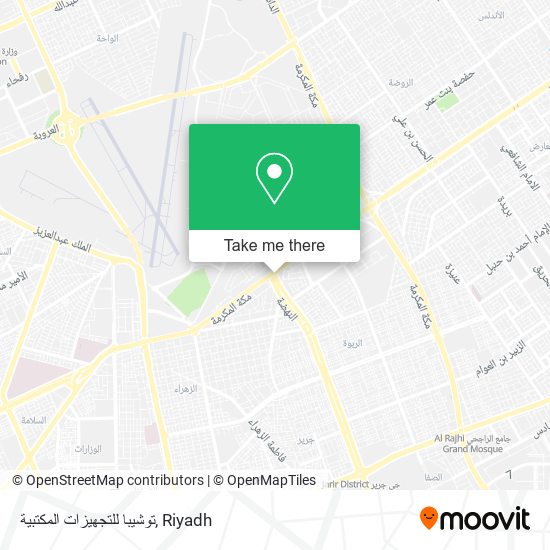 توشيبا للتجهيزات المكتبية map