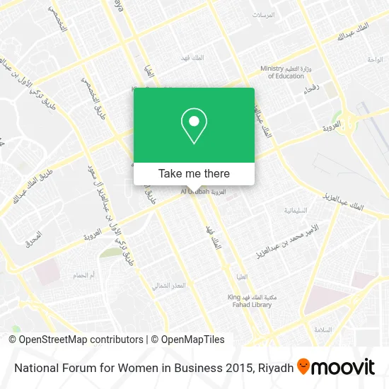 National Forum for Women in Business 2015 map