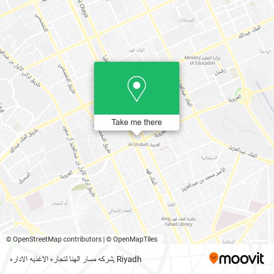 شركه مسار الهنا لتجاره الاغذيه الاداره map